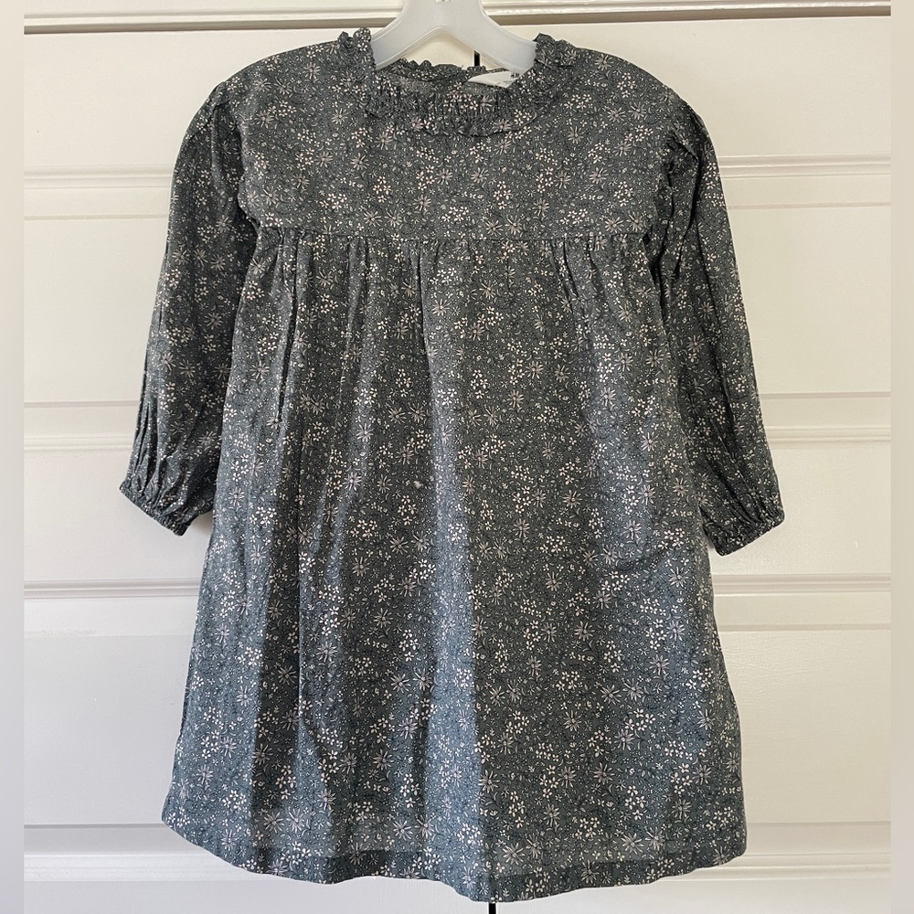Muted green floral dress